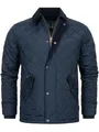 Produktbild: Indicode Herren INAldos Steppjacke mit Cordkragen und Rautensteppung | Daunenjacke für Männer Navy, L