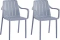 Produktbild: VORTIVO Gartenstuhl stapelbar – wetterfest, bis 200 kg, für Balkon, Terrasse & Esszimmer (2er-Set), bis zu 200 kg belastbar