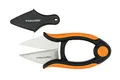 Produktbild: Fiskars Kräuterschere, Länge: 12,9 cm, Rostfreie Stahl-Klingen/Kunststoff-Griffe, Schwarz/Orange, Solid, SP-220, 1063326