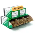 Produktbild: PARCO Spanplattenschrauben Set 1400 Stück Holzschrauben Universalschrauben