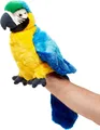 Produktbild: Uni-Toys - Handpuppe Papagei mit drehbarem Kopf - 26 cm (Höhe) - Plüsch-Handpuppe - Plüschtier, Kuscheltier