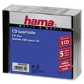 Produktbild: Hama 44744 CD-Box Jewelcase 5 Leerboxen Transparent/Schwarz