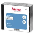 Produktbild: Hama 5x CD Hüllen Jewelcase Leerhüllen Box Etui Aufbewahrung Schwarz Transparent