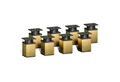 Produktbild: sossai® Möbelfuß Design-Möbelfüße, 4er & 8er Set, höhenverstellbar, (8-St), Farbe: Gold