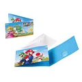 Produktbild: amscan EUROPE GMBH 8x Einladungen + Umschläge Super Mario Bros für Kindergeburtstag oder Mottoparty | Einladungskarten Kinder Luigi Toad