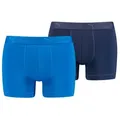 Produktbild: PUMA Boxershorts PUMA MEN SPORT MICROFIBER BOXERS (2er Pack) mit Logo-Bund blau L