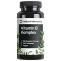 Produktbild: natural elements Vitamin B Komplex – 240 Tabletten – mit 8 essenziellen B-Vitaminen & Kofaktoren