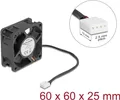 Produktbild: Delock Axiallüfter 12 V DC 60 x 60 25 mm schwarz (67295)