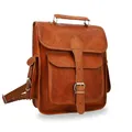 Produktbild: Gusti Rucksack Ledertasche Damen & Lederrucksack Herren – Echtes Ziegenleder, Handgefertigt, Boho Vintage Tasche, Viel Stauraum, Uni Tasche Laptopfach, Vegetabil gegerbt