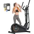 Produktbild: Merach - Crosstrainer, Ellipsentrainer für Zuhause bis 150 kg, Heimtrainer, 16 Widerstandstufen, 6kg Schwungrad, Heimfitness