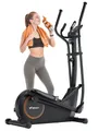 Produktbild: MERACH Crosstrainer Ellipsentrainer für Zuhause bis 150 kg, Heimtrainer (16 Widerstandstufen, mit Bluetooth, Tablet-Halter, eigener APP, 42cm Schrittlänge, Kinomap kompatibel, LCD-Display, Magnetwiderstand), leise, 6kg Schwungrad, effektives Ausdauertraining, Heimfitness