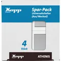 Produktbild: Kopp ATHENIS – Universalschalter (Aus-/Wechsel), Farbe: Stahl, 4 Stück