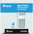Produktbild: Kopp 4x Aus- u. Wechselschalter stahlfarben Athenis Spar-Pack Schalter 589647058