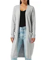 Produktbild: Vila Clothes Damen Strickjacke VIRIL L/S Long Knit Cardigan - NOOS 14042770, Einfarbig, Gr. 36 (Herstellergröße: S), Grau (Light Grey Melange)
