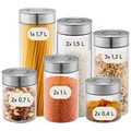 Produktbild: SILBERTHAL Vorratsglas mit Deckel 12er Set - Vorratsdosen mottensicher für luftdichte & auslaufsichere Aufbewahrung in der Küche