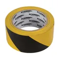 Produktbild: (0,30 EUR/m) Absperr-Klebeband 50 mm x 33 m schwarz-gelb Absperrband Kleber