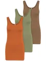 Produktbild: ONLY 3er Pack Damen Basic Tops Tank Top dunkel blau lang 15201465 Farb Mix 7 XL