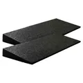 Produktbild: Bordsteinrampe Gummi 43mm 50x20x4,3cm Set= 2 Stück schwarz SZAGATO Schwellenrampe Auffahrhilfe Bordsteinkeile Auffahr Rampe Bordsteinkanten Gummikeil - Schwarz