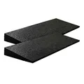 Produktbild: Bordsteinrampe Gummi LxBxH: 500x200x43 mm Set = 2 Stück schwarz (Rampe Gummikeil Rollstuhlrampe Auffahrrampe Auffahrkeil Auffahrhilfe Türschwellenrampe, Autorampe)