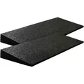 Produktbild: Bordsteinrampe Gummi 43mm 50x20x4,3cm Set= 2 Stück schwarz SZAGATO Schwellenrampe Auffahrhilfe Bordsteinkeile Auffahr Rampe Bordsteinkanten Gummikeil