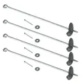 Produktbild: Gartenpirat Schaukelanker Bodenanker verzinkt Erdanker Anker Schraubanker für Schaukel Spielturm, Eindrehen in den Boden, (Set, 4-St), feuerverzinkter Stahl, zum eindrehen silberfarben 10 cm x 60 cm