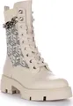 Produktbild: Guess Madiera Frauen Schnürung G Cube Logo Druck Kunstleder Stiefelette Crème – 6 UK - 39 EU - 8,5 US / Creme