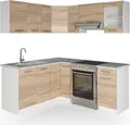 Produktbild: Eckküche Vicco Rick Sonoma/Weiß 187 x 167 cm, AP Marmor, Model 26324