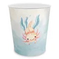Produktbild: itenga Papierkorb Mülleimer Kunststoff AXOLOTL Aquarell Kita Kinderzimmer neu