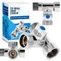 Produktbild: 3-Wege Kugelhahn Kugelventil  Absperrventil 1/2'' IG x 3/4'' AG x 1/2'' AG