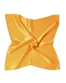 Produktbild: MayTree Seidentuch aus 100% Maulbeer-Seide - Quadratisch einfarbig mango gelb 53x53 - Luxuriöses Damen Halstuch - Eleganter Bandana-Schal für Damen - Luxus und Komfort für Erwachsene