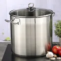 Produktbild: Universaltopf mit Glasdeckel 20l 30 x H: 28cm Universal Kochtopf Aluminium neu