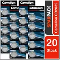 Produktbild: Camelion CR2032 CR 2032 3V Lithium Knopfzellen Batterien 4x 5er Blister