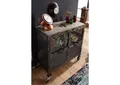 Produktbild: MASSIVMOEBEL24 Sideboard Mango 90x40x90 grau lackiert HEAVY INDUSTRY #114