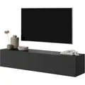 Produktbild: Selsey - Veldio - Tv-lowboard Stehend Schwarz, Mit Gefräster Front, 140 Cm Breit