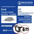 Produktbild: Für FORD Tourneo Custom V362 / F3 06.2016-12.2023 AHK starr +7pol sp. E-Satz PKW