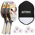 Produktbild: Tischtennisschläger Tischtennis Set Timo Boll Butterfly Gold 85020 ITTF Belag