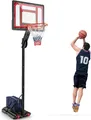 Produktbild: COSTWAY Basketballständer 228-265 cm höhenverstellbar, Basketballkorb mit Ständer & 2 Rädern, Korbanlage für Kinder, Erwachsene, mobiles Basketballanlage Indoor Outdoor