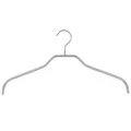 Produktbild: BM382= 10 MAWA Silhouette 45 F silberfarbend Kleiderbügel gummiert drehbar Hemd