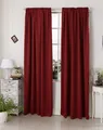 Produktbild: Gardine blickdicht 2er Thermo Vorhang Kräuselband 135x245cm Bordeaux VH5880bd-2