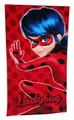 Produktbild: Miraculous Ladybug Standtuch, Handtuch, Badetuch, Duschtuch in rot, Superheldin, 70 x 140 cm 100% Baumwolle
