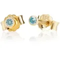 Produktbild: NKlaus Paar Ohrstecker Paar 2,5mm 333 Gelb Gold 8 Kt Ohrstecker Zirkon Aq (Paar) 2,5