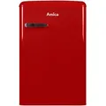 Produktbild: Amica Kühlschrank, Rot, Glas, 1 Schubladen, E, 55x86x61.5 cm, Gefrierfach, LED-Innenbeleuchtung, Küchen, Küchenelektrogeräte, Kühl- & Gefrierschränke, Kühlschränke, Standkühlschränke