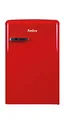Produktbild: Amica KS 15610 R Retro Kühlschrank mit Gefrierfach / Chili Red (Rot) / 88cm (H) x 55cm (B) x 62cm (T) / Retro-Design