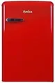 Produktbild: Amica Retro Kühlschrank KS 15610 R | Tischkühlschrank mit Gefrierfach | 108L | 86x55x61,5cm | EEK E | rot, E (Spektrum A bis G)