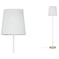 Produktbild: Neordic Stehleuchte Stellan E27 max. 20W Weiß Holz Stoff Metall Holz