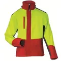 Produktbild: F-ELYSEE-Waldarbeiter-Softshell Jacke, *SCHLEHE*, gelb/rot/schwarz