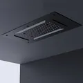 Produktbild: Bernstein XXL Regendusche Deckenbrause DPG5030 70 x 38 cm Schwarz matt – LED Duschkopf aus Edelstahl mit Fernbedienung, 4 Funktionen Regendusche Wasserfall Sprühnebel Blasenregen, Anti-Kalk-Düsen