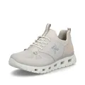 Produktbild: Rieker Damen Slip-On Sneaker M6078, Frauen Halbschuhe,Sportschuhe,Freizeitschuhe,Turnschuhe,Laufschuhe,straßenschuhe,beige (60),40 EU / 6.5 UK