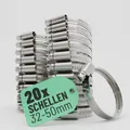 Produktbild: greate 20x Schlauchschellen Edelstahl 32-50 mm - Einstellbare Schlauchschelle