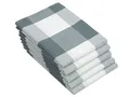 Produktbild: ZOLLNER 5er Set Geschirrtücher Baumwolle in 50x70 cm - saugstarke Küchentücher in grau kariert - waschbar bis 60°C – Gastronomiequalität - Oeko Tex® Zertifiziert